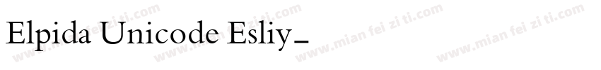 Elpida Unicode Esliy字体转换
